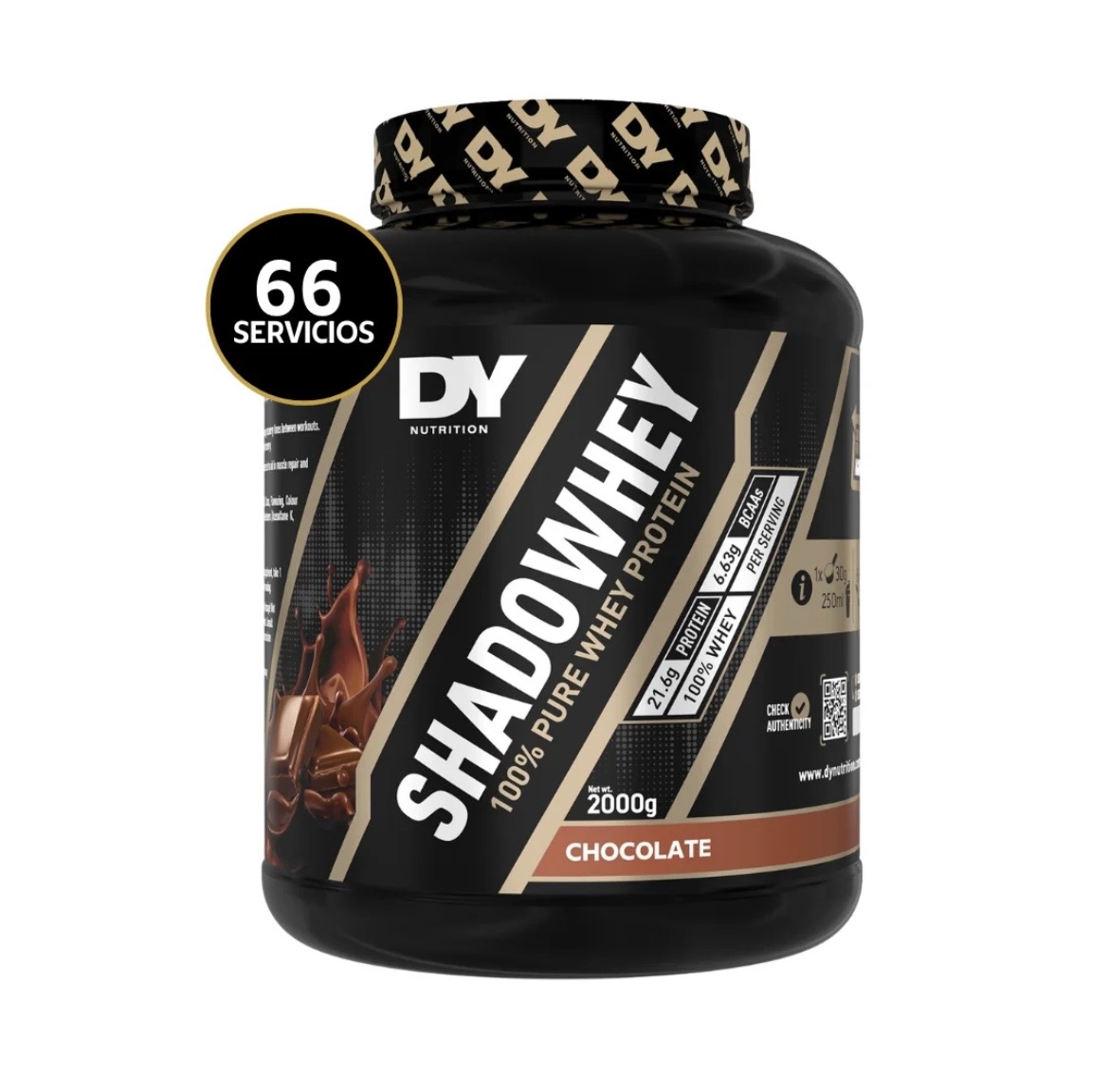 Proteína ShadoWhey 100% Whey, Dorian Yates 2 kg, 66 Servicios