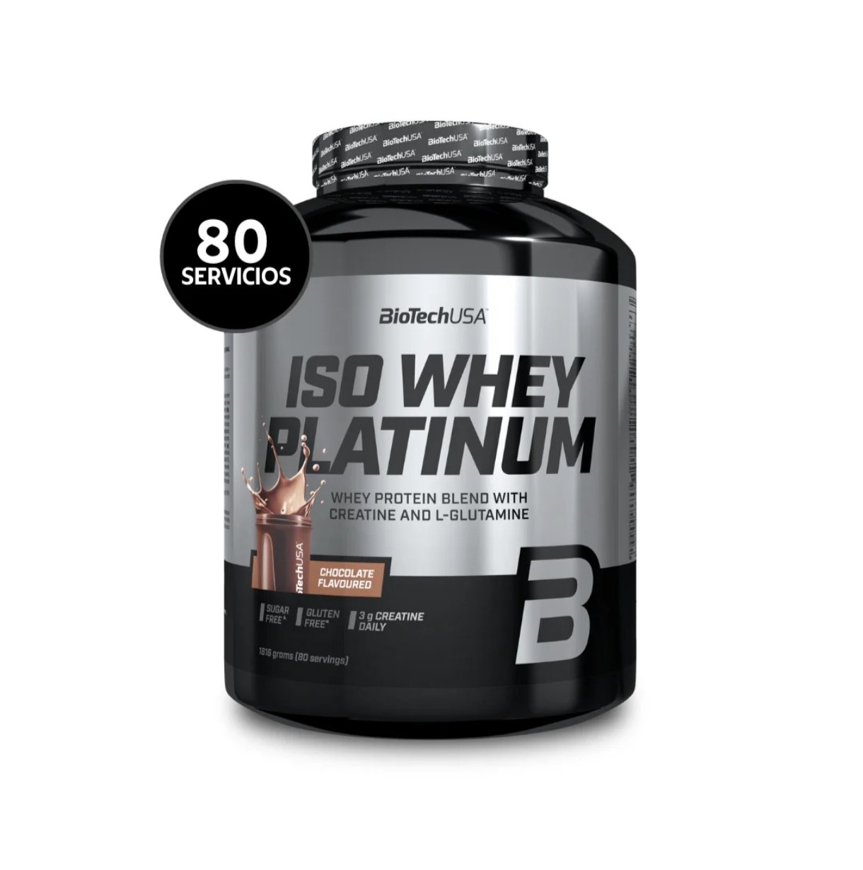 ISO Whey Platinum, BioTechUSA, 1816g, 80 servicios. Con Creatina y L-Glutamina