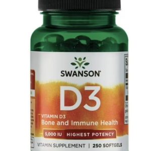 VITAMINA D3, 250 caps. SWANSON