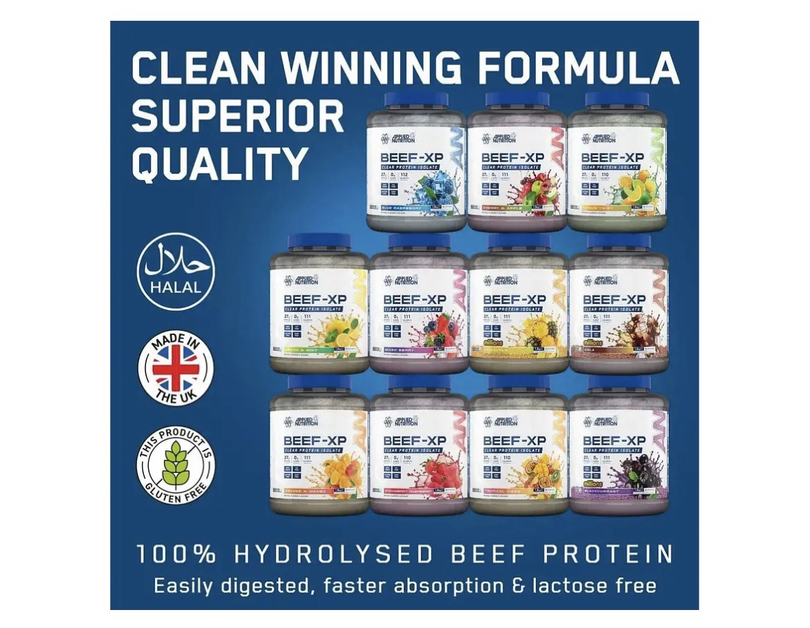 Beef-XP Clear Protein Isolate 4 lb – Applied Nutrition 🥩⚡con textura de jugo - Imagen 5